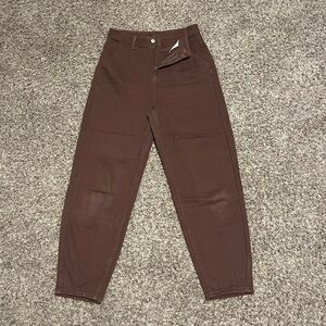 Baggy fit brown denim jeans 30x30